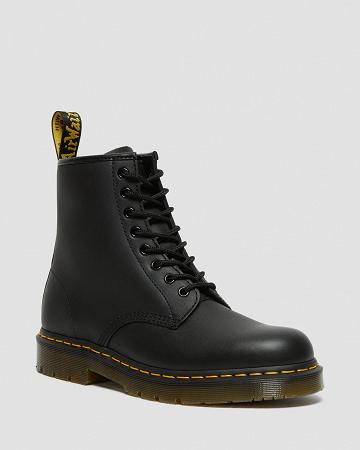 Botas con Cordones Dr Martens 1460 Slip Resistant Cuero Hombre Negros | MX 279ZUT